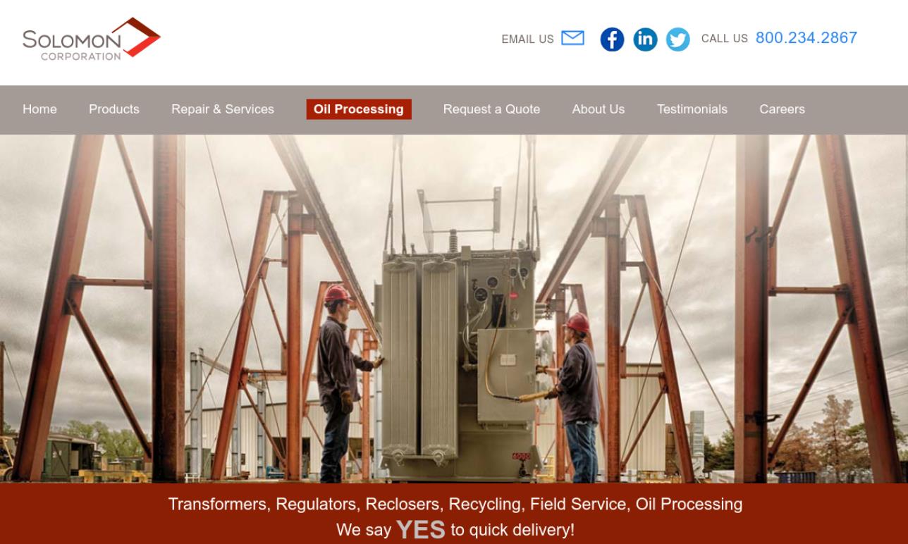 Solomon Corporation Electric Transformers